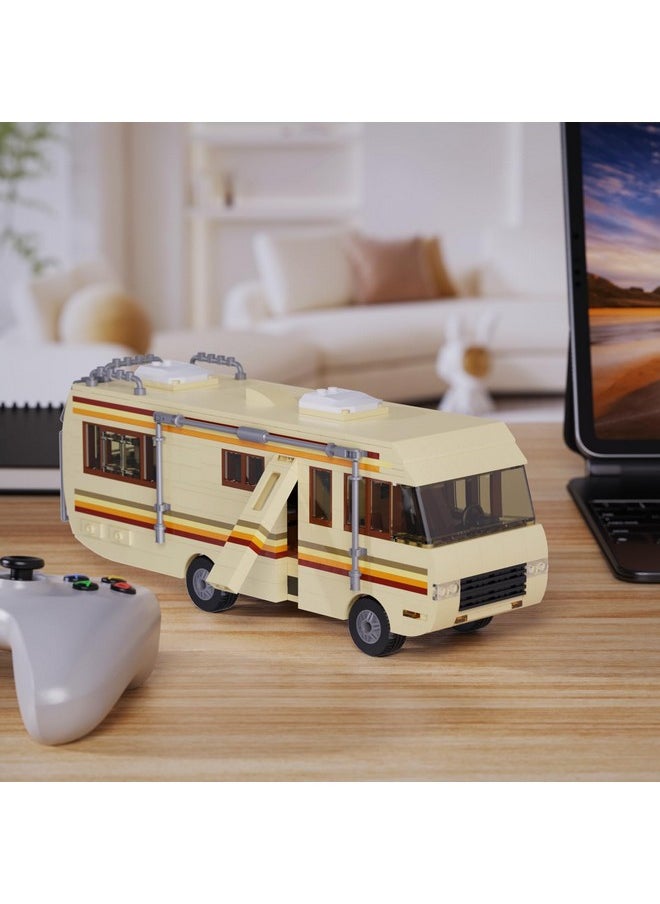 Breaking Bad Rv Car Building Set Car Model Building Blocks Toys For Adult Breaking Bad The Krystal Ship Creative Camper Van Building Block Merchandise For Fans And Kids Ages 612(691 Pcs)