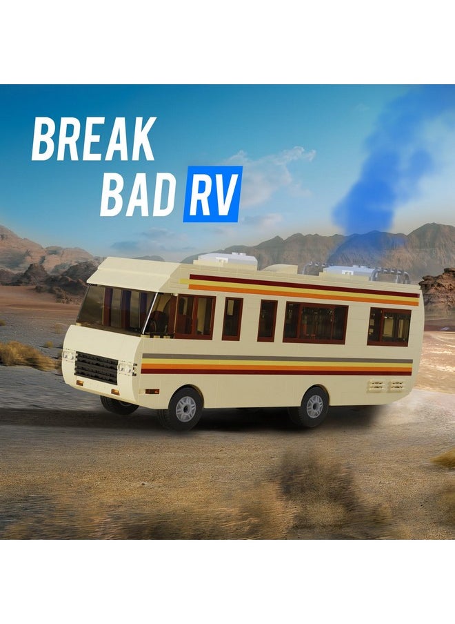 Breaking Bad Rv Car Building Set Car Model Building Blocks Toys For Adult Breaking Bad The Krystal Ship Creative Camper Van Building Block Merchandise For Fans And Kids Ages 612(691 Pcs)