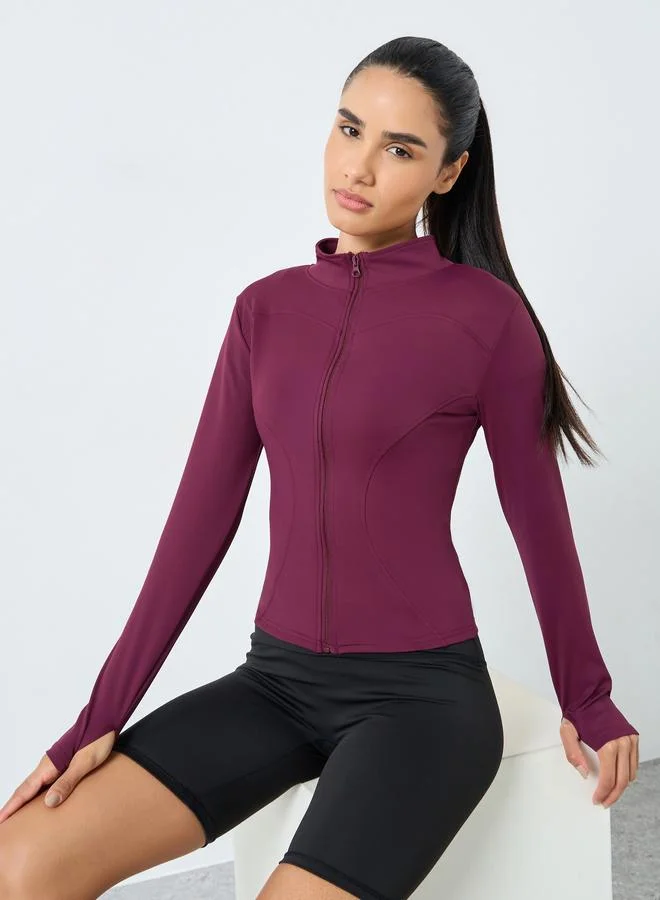 ستايلي اكتيف جاكيت بتفاصيل فتحة إبهام