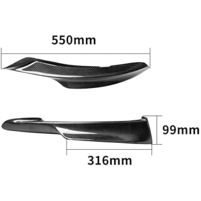 FINMOKAL Real Carbon Fiber Front Bumper Lip Splitter Spoiler Compatible with BMW 3 Series E90 M Sport 325i 330i 335i LCI Sedan 4-Door 2009-2012 - Image 4