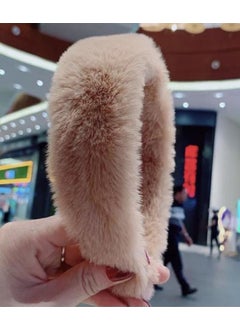 Bahels Women's Camel Plush Feather Crown Hair Band 