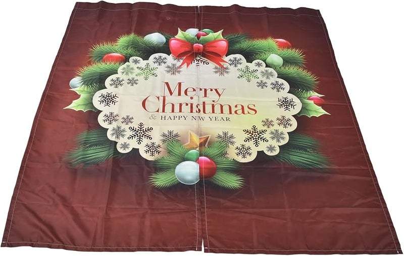 Christmas 3D Digital Printing Curtain Premium Polyester Fiber For Outdoor Porch Balcony 170x200cm - Image 1