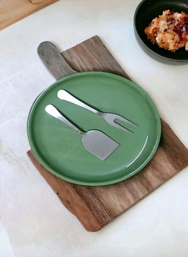Kiah DECORE Presents Stainless Steel Cheese Slicer & Fork in Silver | Perfect for Your Kitchen or Dining Table (Set of 1) - Image 5