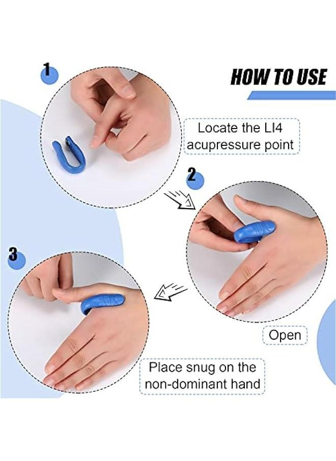 Generic 8 Pieces Acupressure Hand Clip for Migraine Relief and Relaxation in Green and Blue  - Image 4