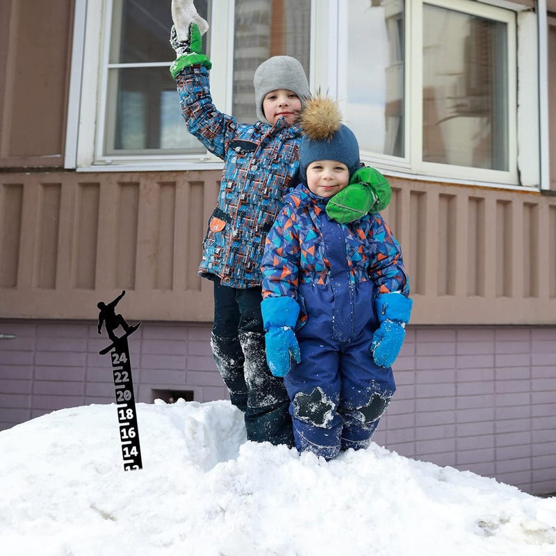 comfrt Snowflake Snow Gauge Outdoor, Snowflake Snow Gauge Measuring Gauge, Metal Snow Gauge Yard Stake for Yard, Christmas Rain Gauge Outdoor Decoration (E) - Image 3