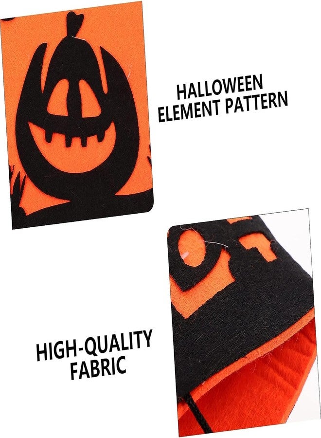 JAGMAG® 1 pcs Halloween Hanging Decorations- Happy Halloween Party Plate Banner Halloween Door Sign Felt Decorative Novelty Festival Funny Front Door Decor Hanging Door Decoration Felt Party Wall - Image 4