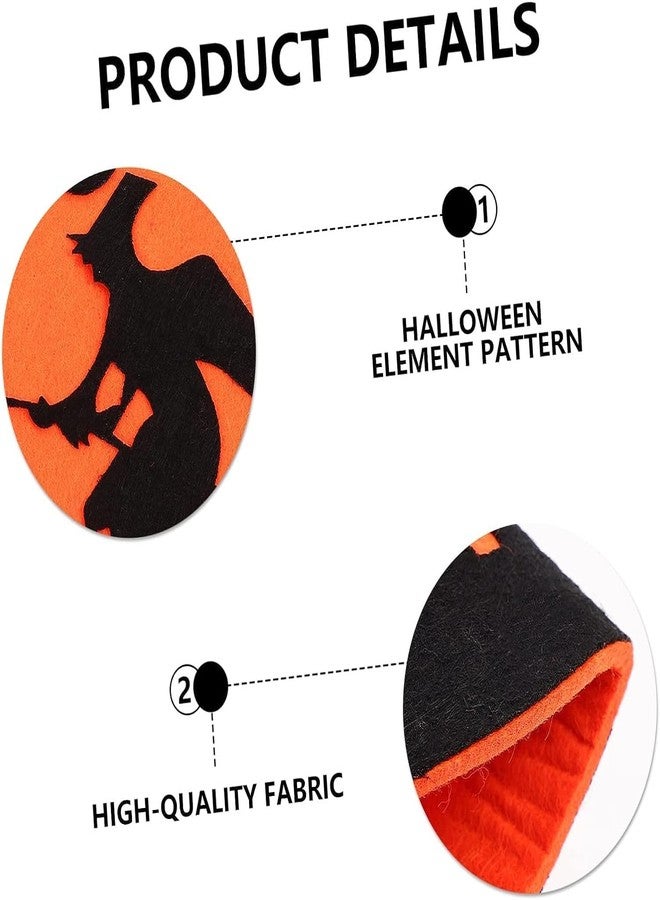 JAGMAG® 1 pcs Halloween Hanging Decorations- Happy Halloween Party Plate Banner Halloween Door Sign Felt Decorative Novelty Festival Funny Front Door Decor Hanging Door Decoration Felt Party Wall - Image 5