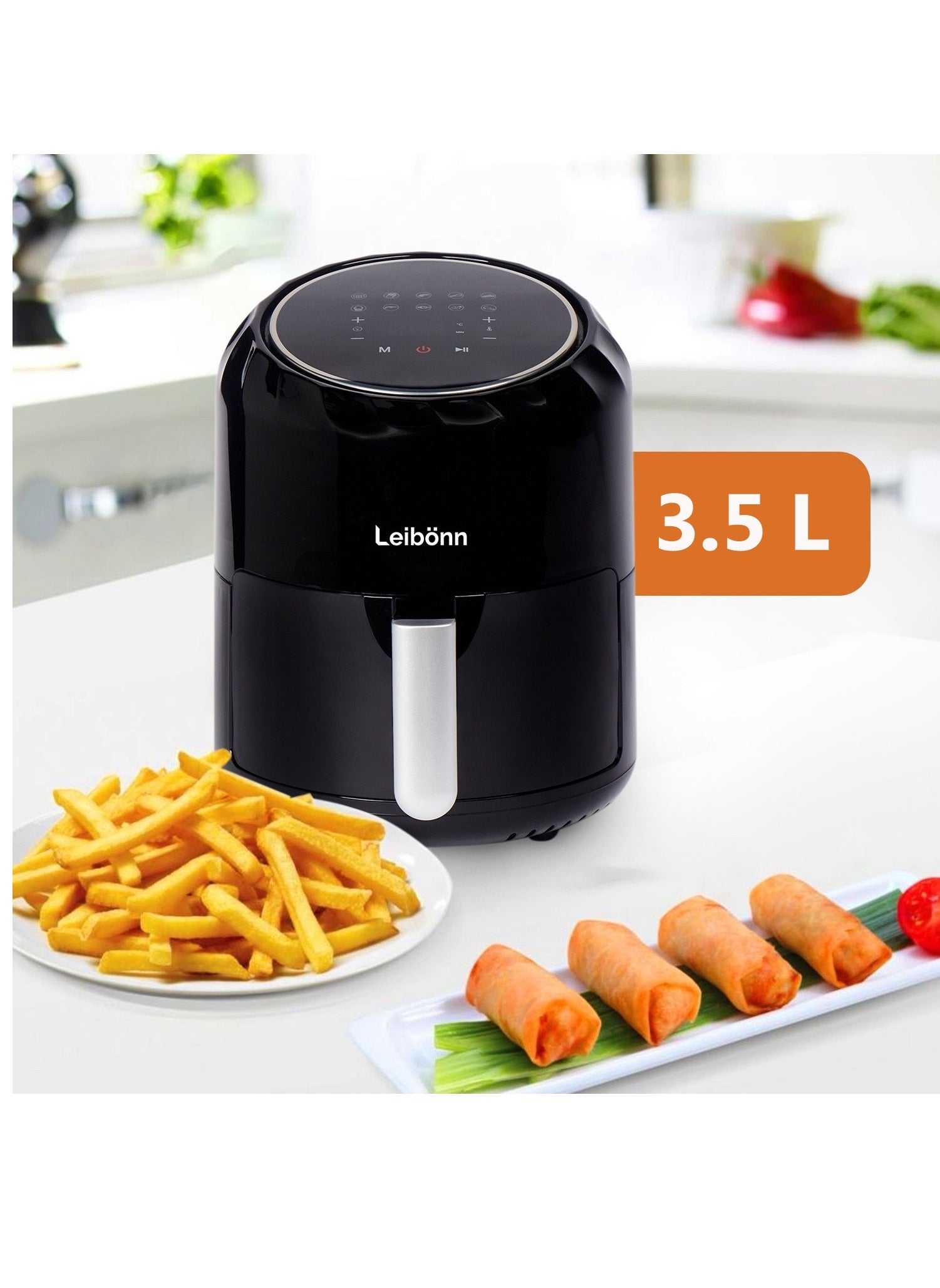 Easy Fry Max Digital Air Fryer, 3.5L, 10in1, Uses No Oil, Air Fry, Extra Crisp, Roast, Bake, Reheat, Dehydrate, 6 Portions, Non-Stick, Dishwasher Safe Baskets 