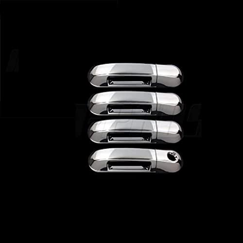 APADS Compatible withJust Overlay Stick on 4 Chrome Door Handle Cover for 0203 04 05 06 07 08 09 10 Ford ExplorerExplorer Sport TRAC 0710Lincoln Aviator 0304 05 WO Passenger Key