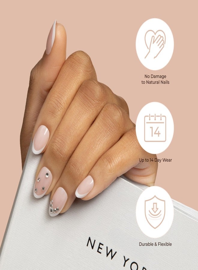 KISS Classy, Press On Nails, Nail glue included, 'Gleamin', Pink, Medium Size, Almond Shape, Includes 30 Nails, 2g Glue, 1 Manicure Stick, 1 Mini file - Image 3