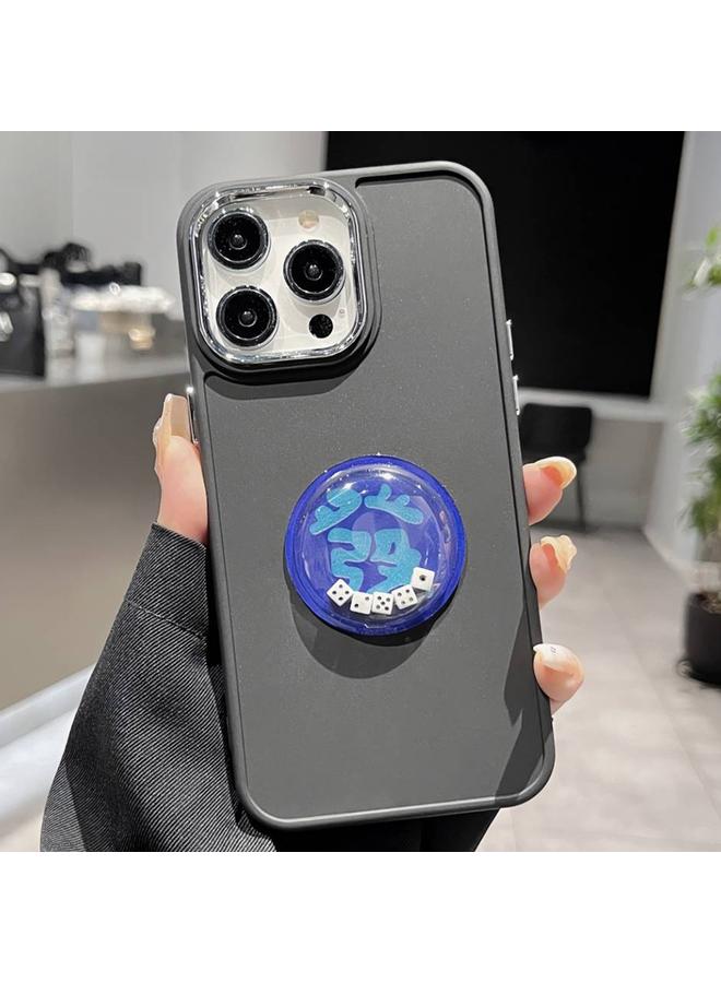 Zaboon Case For iPhone 13 Pro Electroplated Lens Ring Dice Phone Case - Image 1