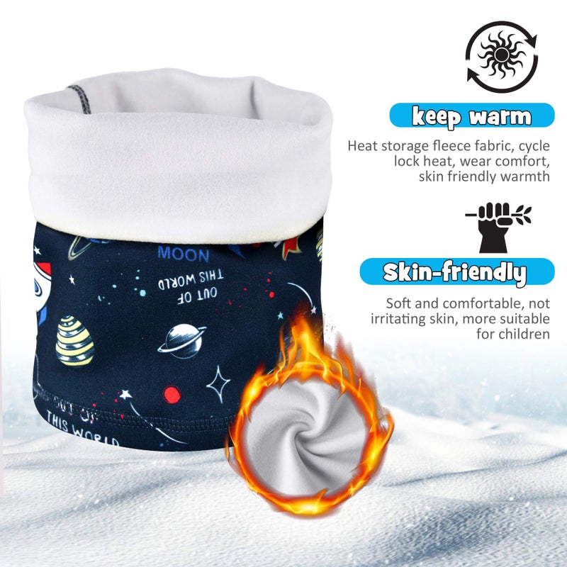 MCTi Kids Neck Gaiter Warmer Winter Fleece Scarves Face Masks 2 Packed for Snow Skiing Snowboarding - Image 2
