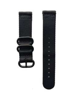 Generic Nylon Strap 20MM Blue Fits With Amazfit Bip U Pro / Bip / Bip Lite / Bip S / Bip S Lite / Bip U Band Wrist Strap Black  - Image 1