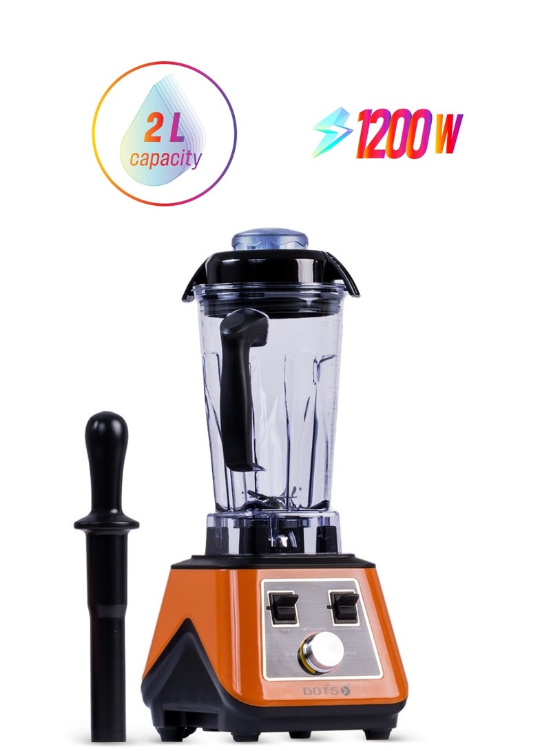 دوتس خلاط كهربائي تجاري 1200-1500واط, 2 لتر, دورق بلاستيك, 6 شفرات ستانلس - BLD-PW05 - Image 1