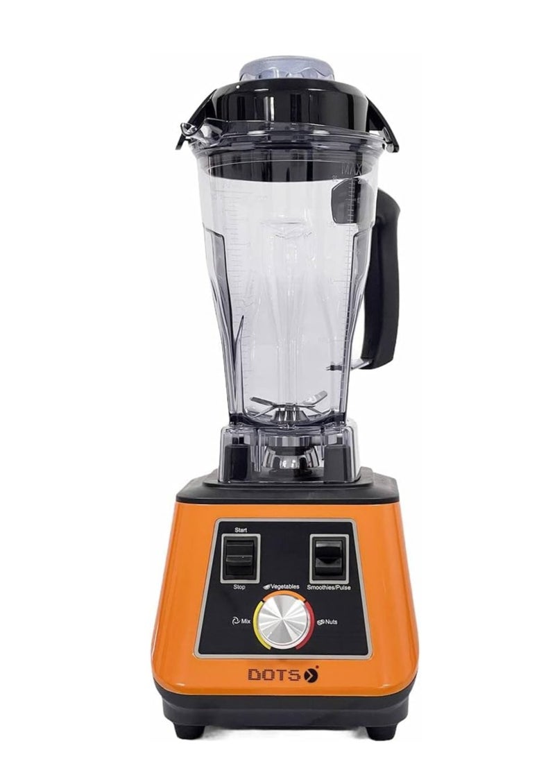 دوتس خلاط كهربائي تجاري 1200-1500واط, 2 لتر, دورق بلاستيك, 6 شفرات ستانلس - BLD-PW05 - Image 2