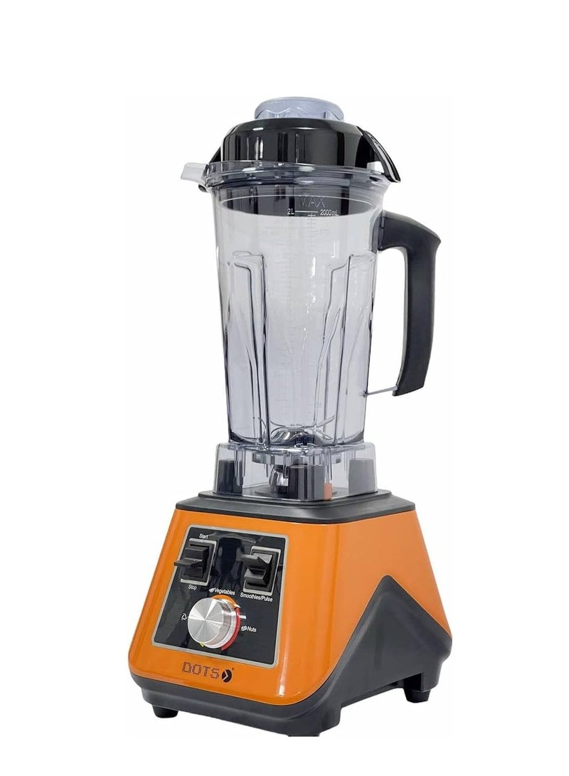 دوتس خلاط كهربائي تجاري 1200-1500واط, 2 لتر, دورق بلاستيك, 6 شفرات ستانلس - BLD-PW05 - Image 3