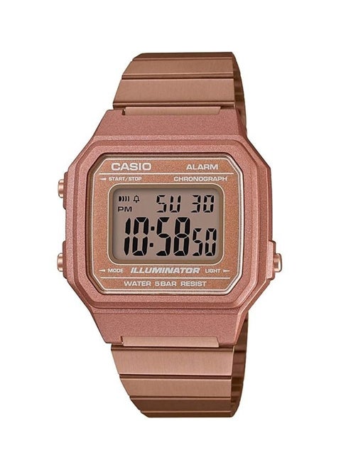 Casio B650WC-5ADF Men's Vintage Digital Watch, 43 mm, Rose Gold