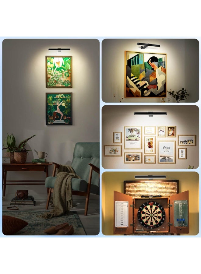 عام ضوء صورة بالبطارية: سطوع قابل للتعديل مع مؤقت، ضوء لوحة قابلة للشحن لعرض الفن على الحائط بإضاءة 3 ألوان وتحكم عن بعد، مناسب للإطارات ولوحة السهام والصور الشخصية. - Image 4