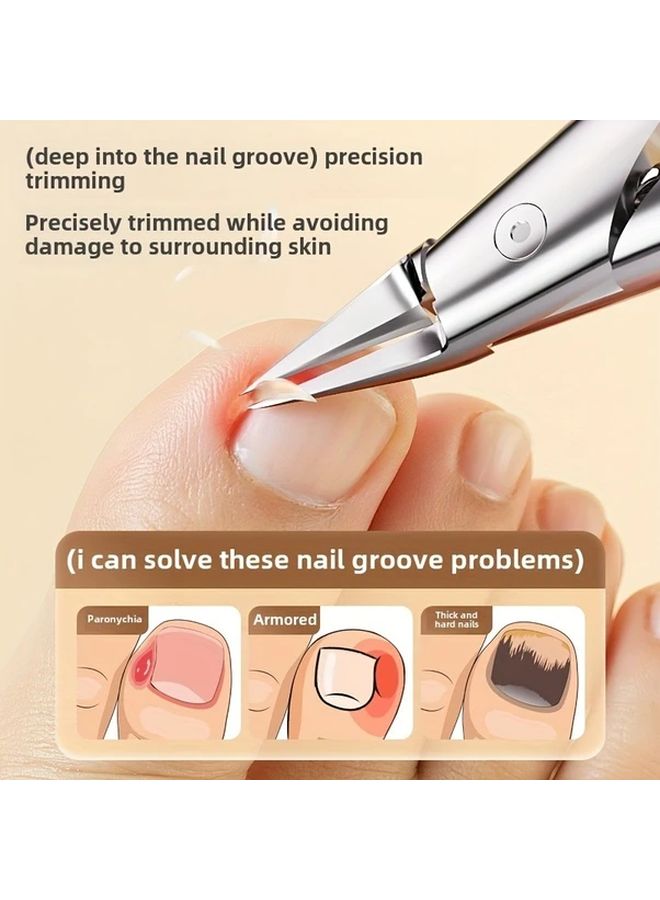 White Oblique Edged Eagle Beak Pliers Stainless Steel Toe Nail Clipper Precision Sharp Blades Ergonomic Design - Image 4