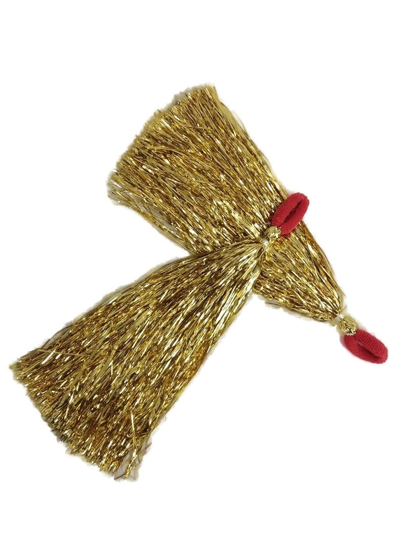 BookMyCostume Golden Pom Poms Cheerleader Dance Kids & Adults Costume Accessory Free Size - Image 1
