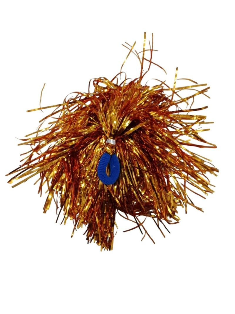 BookMyCostume Golden Pom Poms Cheerleader Dance Kids & Adults Costume Accessory Free Size - Image 4