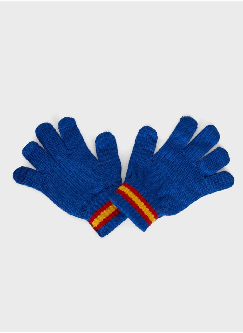 DeFacto - Kids Superman Knitted Gloves - Image 1