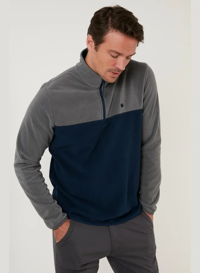 Buratti  Buratti Regular Fit Anti-Pilling Non-Pilling Standing Collar Winter Raised Polar Fleece Men's POLAR 5906016 for Men | Best Price UAE