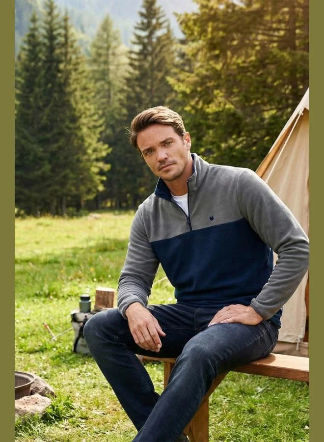 Buratti  Buratti Regular Fit Anti-Pilling Non-Pilling Standing Collar Winter Raised Polar Fleece Men's POLAR 5906016 for Men | Best Price UAE