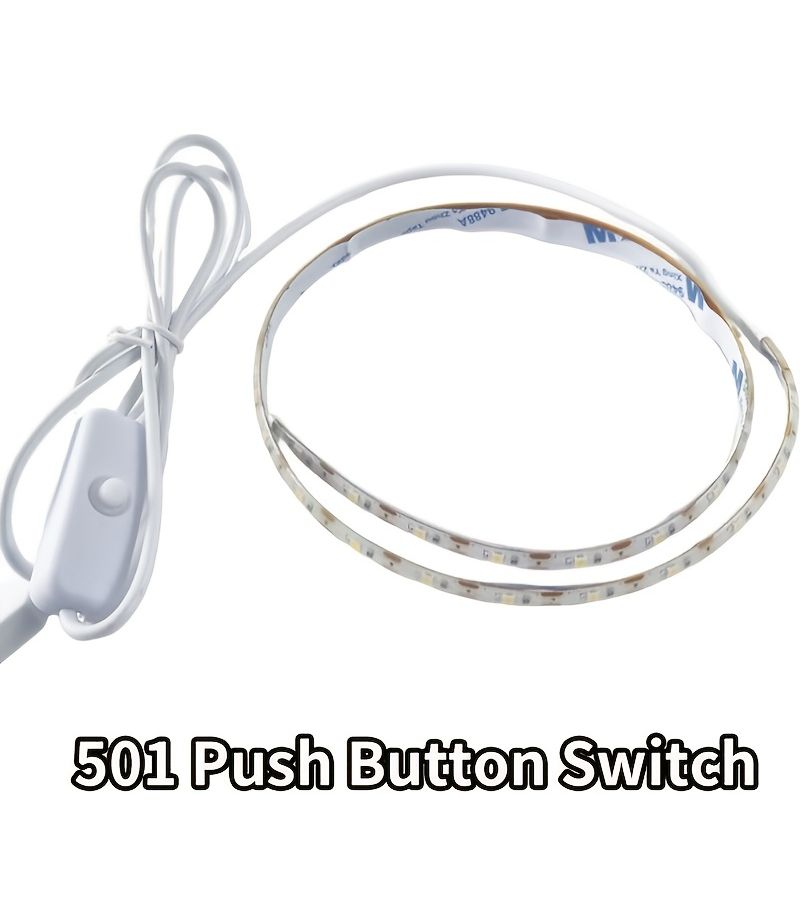 0 5M 1 64FT 19 69 Inch LED Light Strip for Sewing Machine With USB Power Supply Switch Button White Light Bright - Image 3