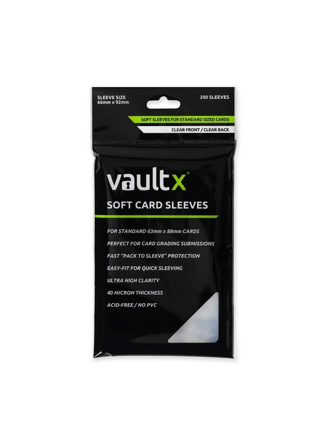 Vault X Soft Trading Card Sleeves - 40 Micron High Clarity Penny Sleeves For Tcg (200 Pack)  - Image 1
