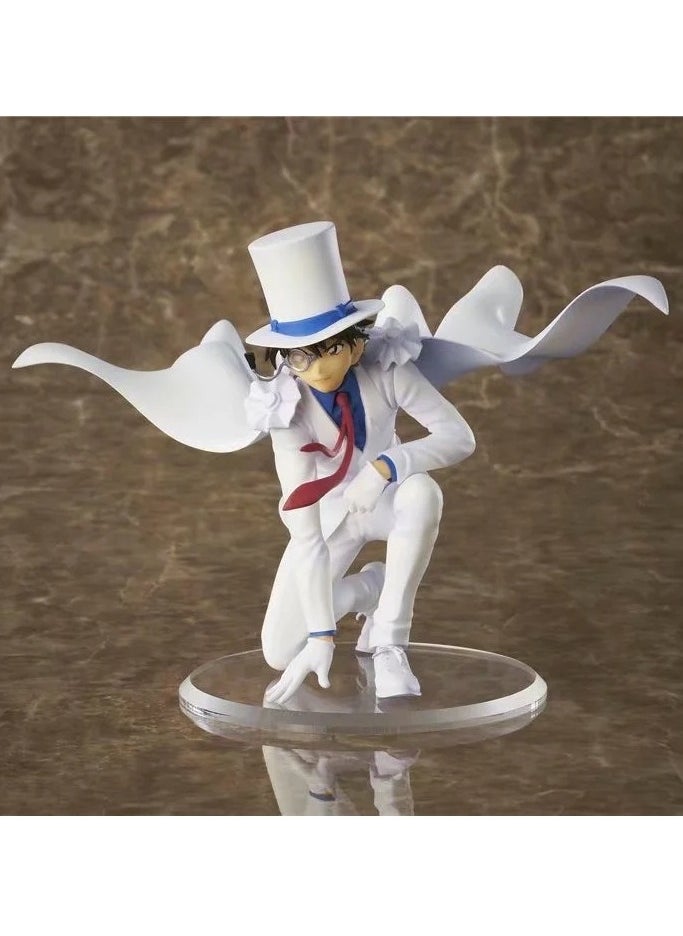 General - Detective Conan kneeling white dress kneeling anime character collection statue model, white monster thief Kidd PVC model toy decoration collection gifts - Image 1