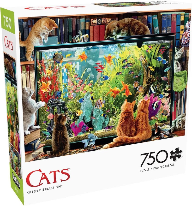 Buffalo Games Garry Walton Kitten Distraction 750 Piece Jigsaw Puzzle for Adults Challenging Puzzle Perfect for Game Nights Finished Size is 2400 x 1800