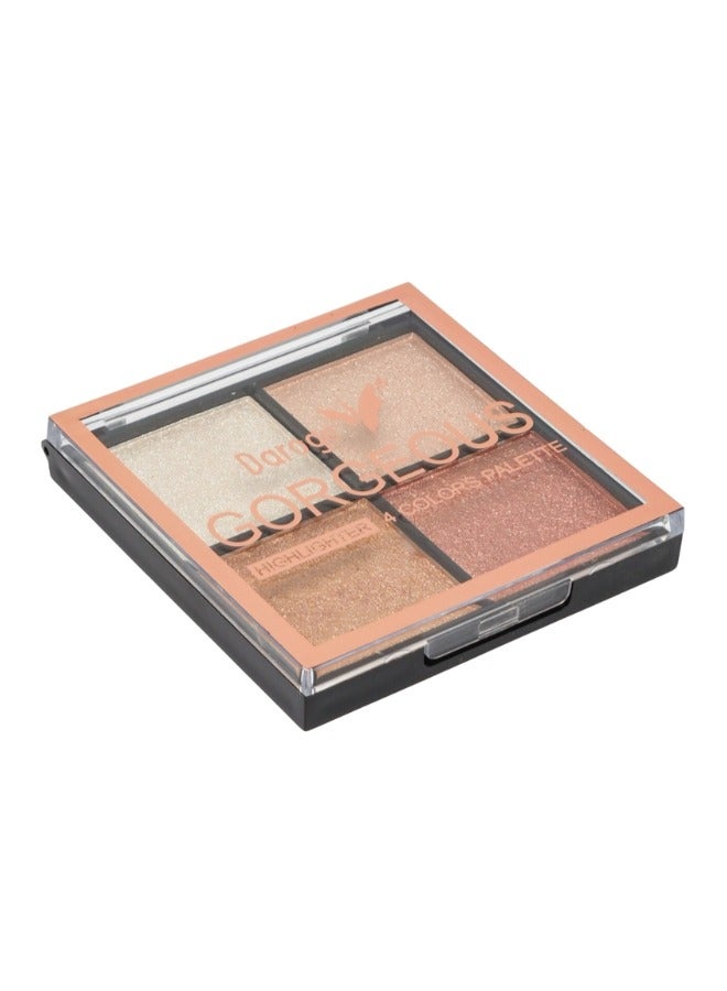 daroge Highlighter Makeup Palette - 4 Color - Image 2