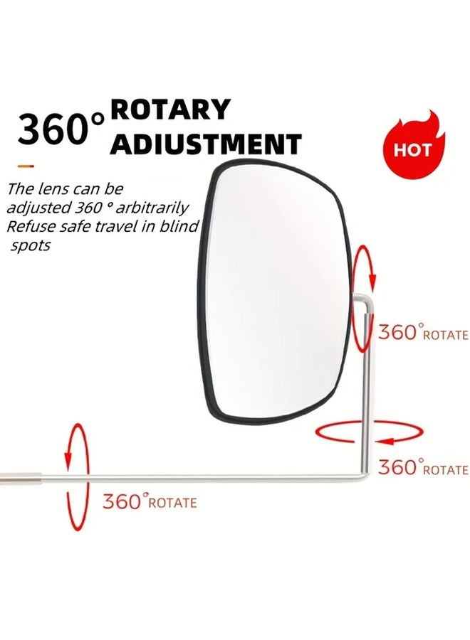 Black Rearview Glasses With Mini Reflective Mirrors And Adjustable Angles - Image 4