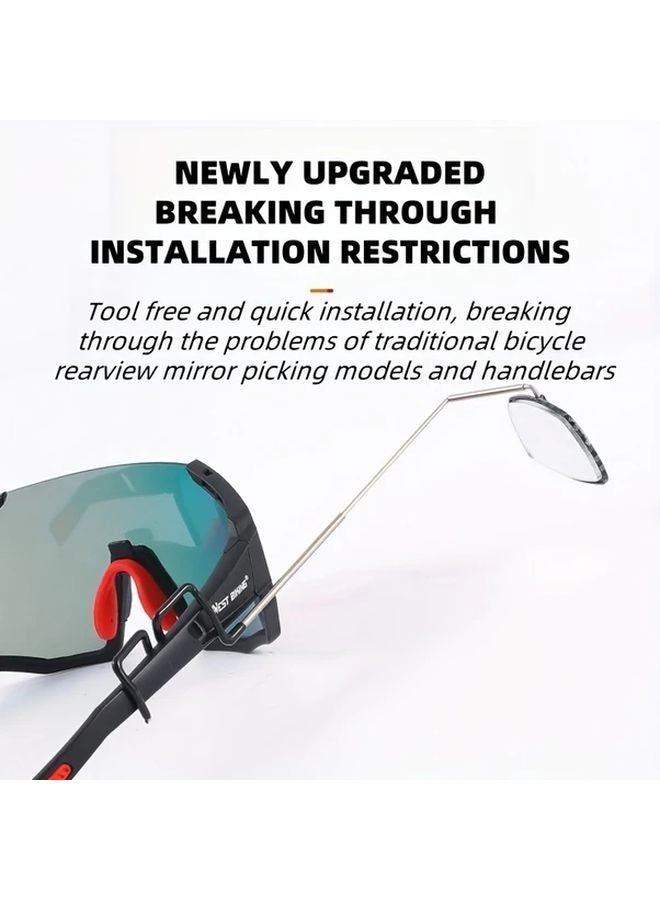 Black Rearview Glasses With Mini Reflective Mirrors And Adjustable Angles - Image 3