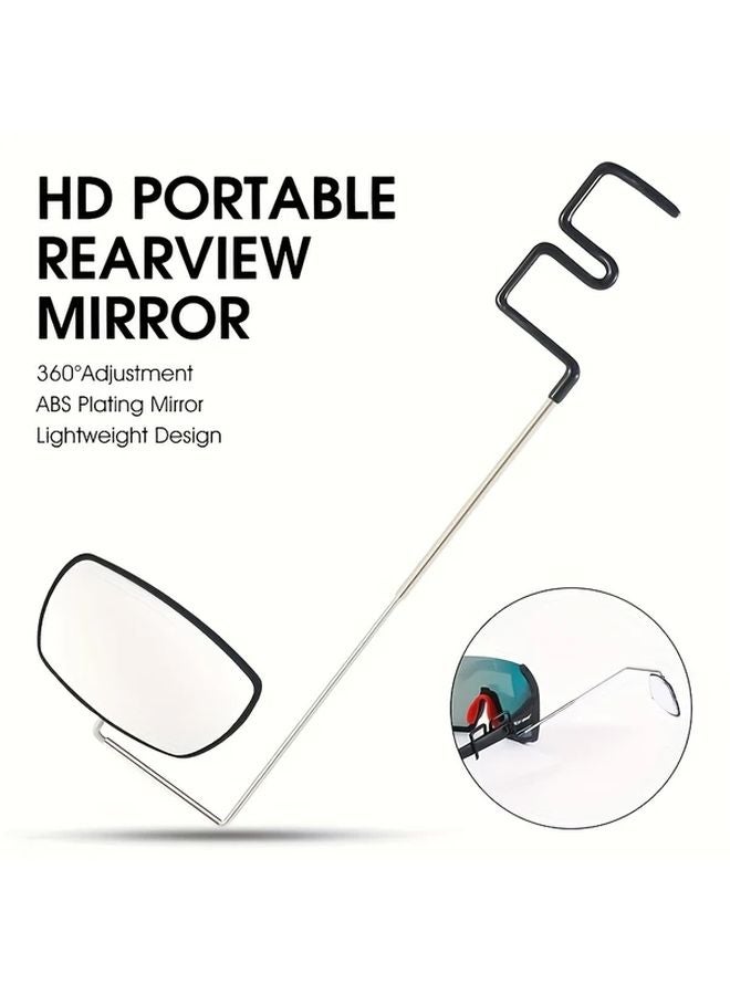 Black Rearview Glasses With Mini Reflective Mirrors And Adjustable Angles - Image 1