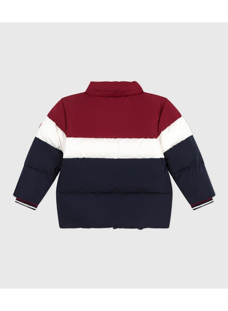 Petit Bateau Children's plain colourblock puffer jacket - Image 4