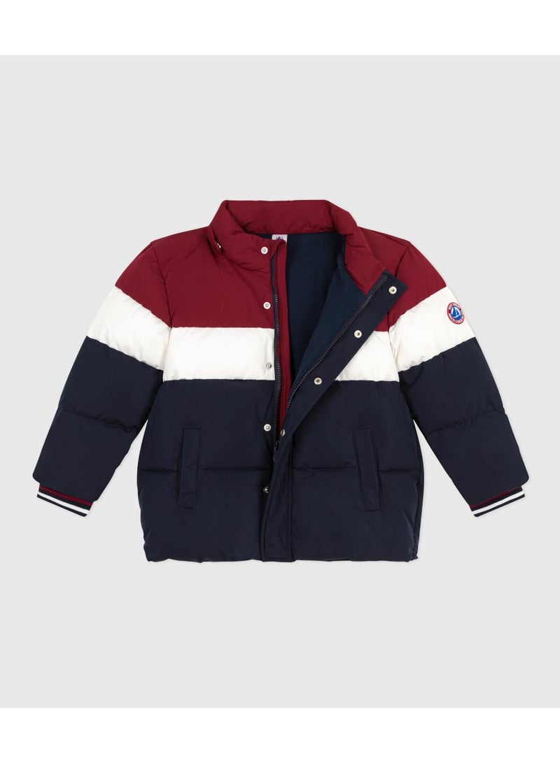 Petit Bateau Children's plain colourblock puffer jacket - Image 2