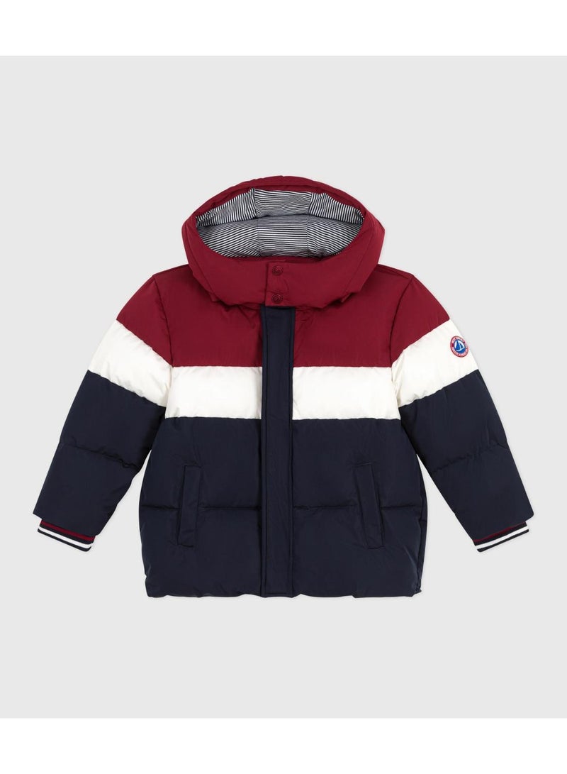 Petit Bateau Children's plain colourblock puffer jacket - Image 3