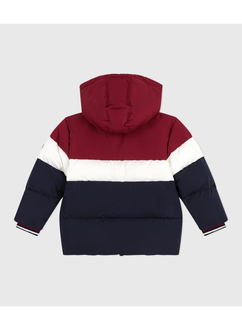 Petit Bateau Children's plain colourblock puffer jacket - Image 5