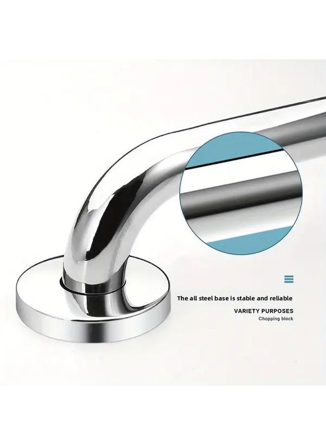 Stainless Steel Bathroom Safety Handrail 19x200mm Non Slip Grip For Elderly Accessible Toilet - Image 4