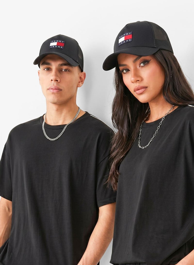 TOMMY JEANS Heritage Signature Colour-Blocked Trucker Cap - Image 1