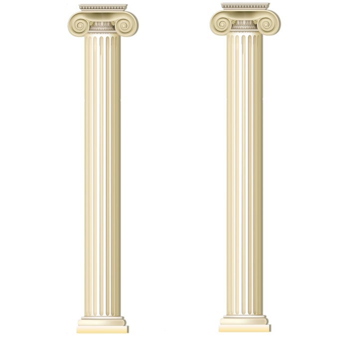 2 PCS GREEK COLUMNS AND PILLARS CUTOUTS GREEK PARTY DECORATIONS MYTHOLOGY ANCIENT CUT OUT DECOR FOR BIRTHDAY MEDIEVAL RENAISSANCE PARTY PHOTOGRAPHY BACKGROUND SUPPLIES
