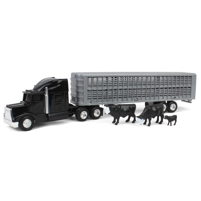 ERTL Tomy Farm Semitruck with Livestock Trailer and Toy Animals 164 Scale Opening Trailer Door Free Rolling Wheels Durable Construction for Indoor and Outdoor Play Ages 3 - Image 2