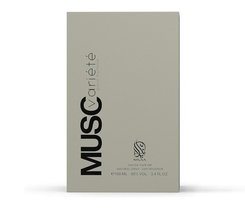 NYLAA Musc Variete Eau De Parfum(EDP) 100ML | Premium Perfume for Men | Long Lasting Fragrance | Daily Use Perfume - Image 3