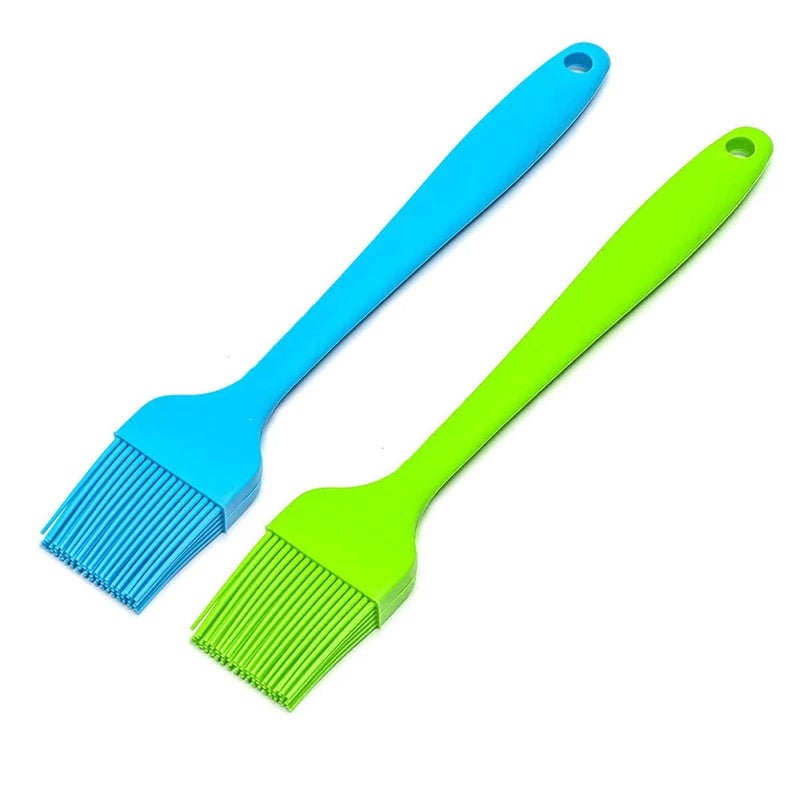 TruVeli TruVeli Silicone Metal Heat Resistant Pastry Brushes Oil Butter for Kitchen Cooking Pack of 2 