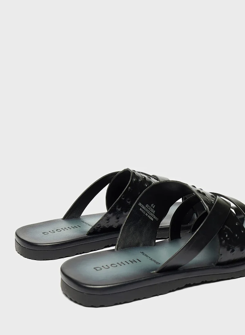 DUCHINI Cross Strap Arabic Sandals