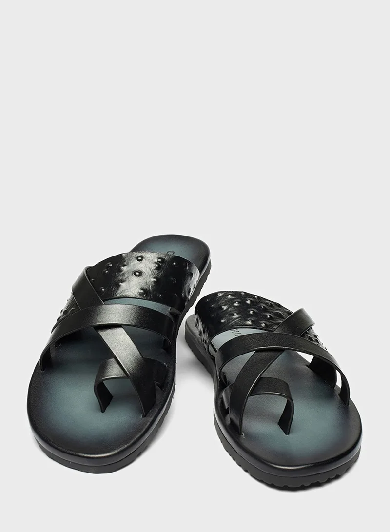 DUCHINI Cross Strap Arabic Sandals