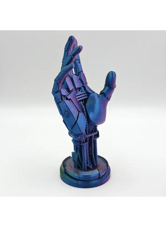 3D Printed Game Controller Holder Cyberpunk Style Desktop Organizer Red Blue Green - Image 1