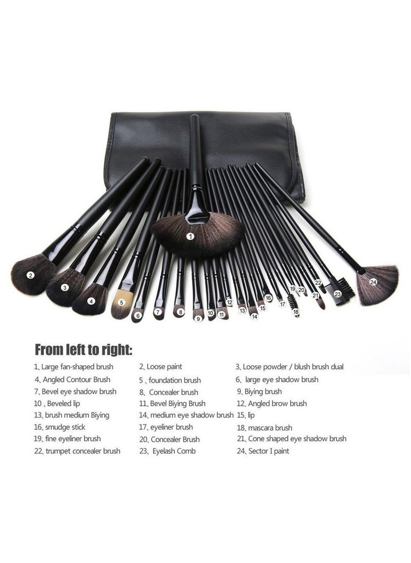 ORiTi - Makeup Brush Set 24pcs Wood Handle Essential - Image 1